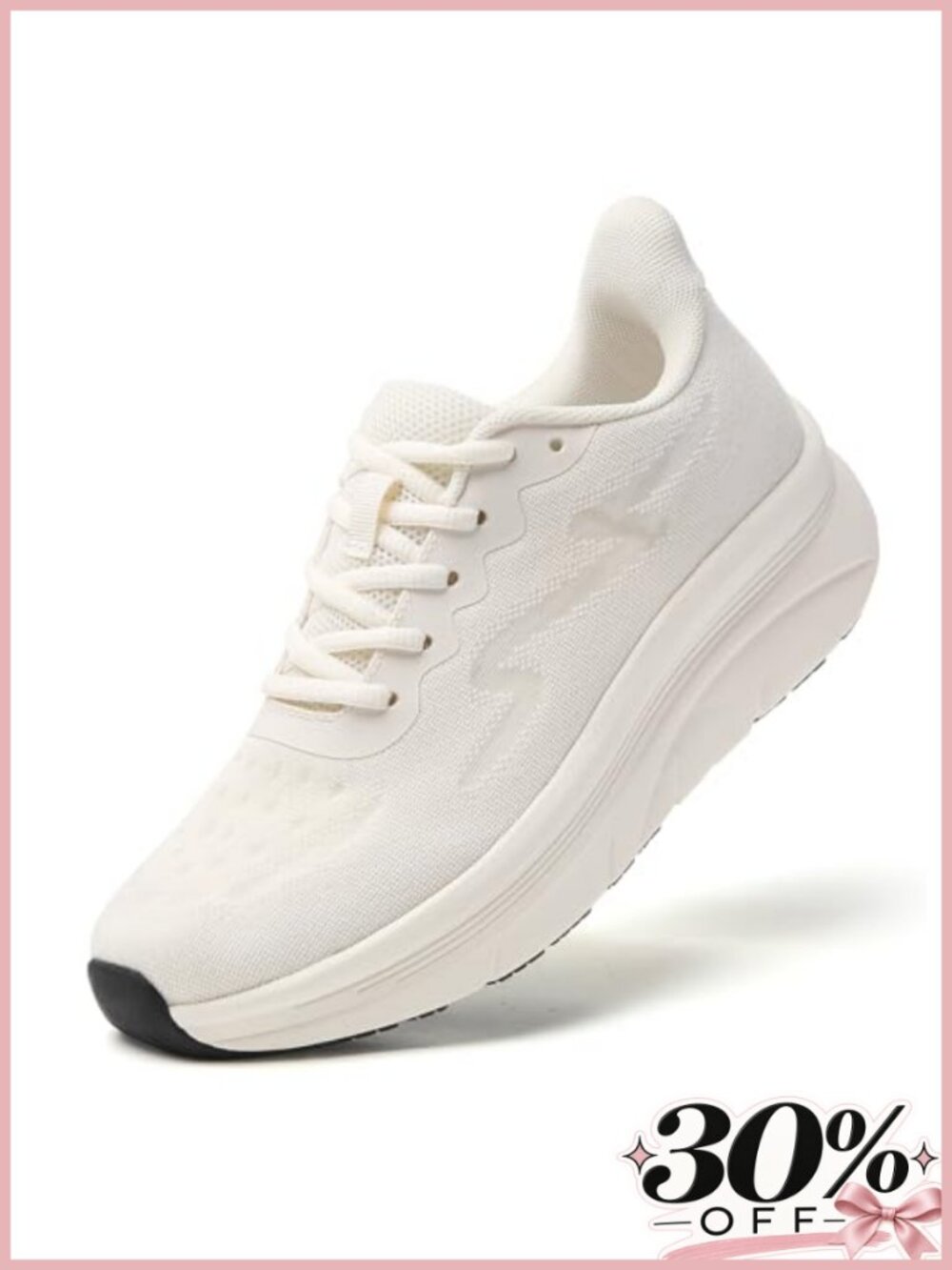 Women's Chunky Platform Sneakers Mesh Lace-Up Walking Shoes